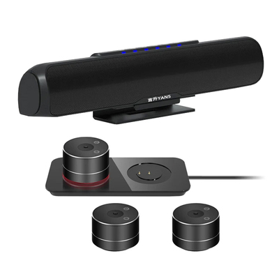 YS-M93L 1拖3分布式无线全向麦克风 5.8G无线连接 级联会议麦克风